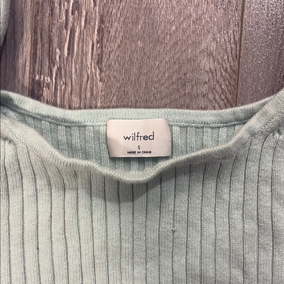 Wilfred Mint Green Ribbed Crop Top - Picture 2 of 2